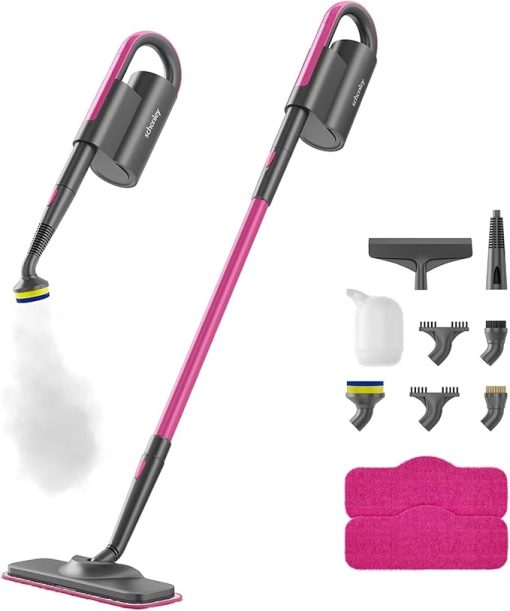 Schenley Steam Mop, Detachable Handheld Steamer, 7-in-1 Accessories, Microfiber Pads - Image 2