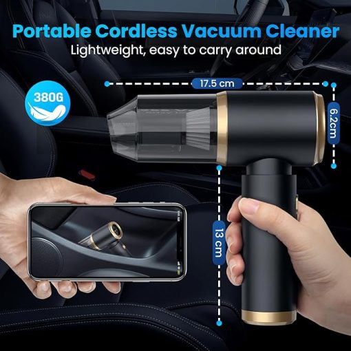 12000Pa Wireless Handheld Vacuum, 4-in-1 Mini Rechargeable Cleaner - Image 4